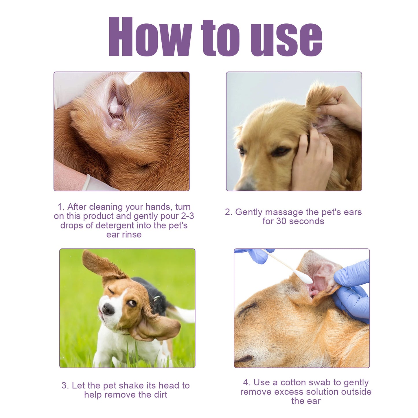 Pet Ear Cleaner – Safe Drops for Cats & Dogs – The Pet Accessory Heaven