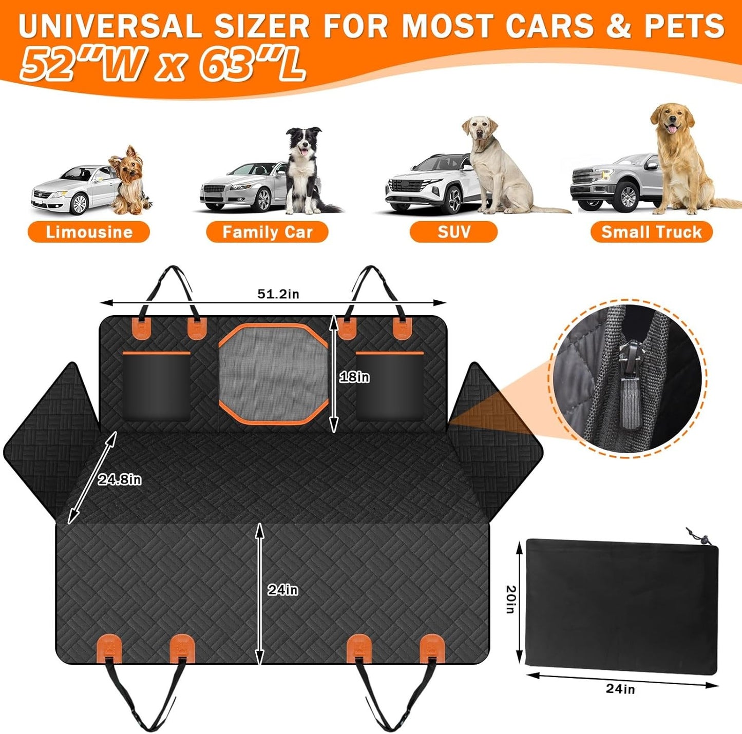 Dog Car Seat Backrest