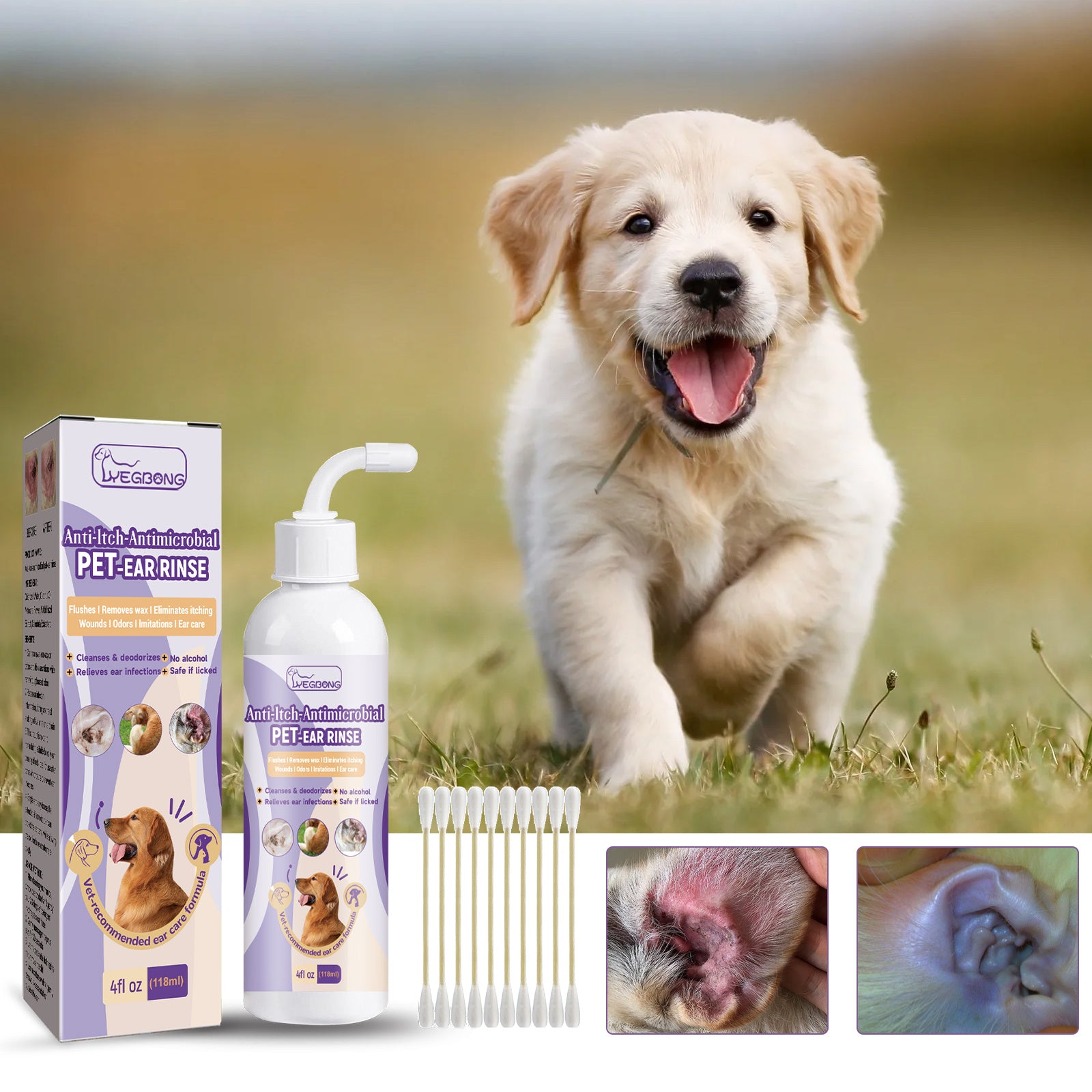 Pet Ear Cleaner – Safe Drops for Cats & Dogs – The Pet Accessory Heaven