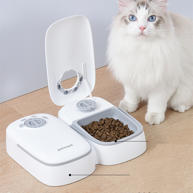 Automatic Cat Feeder – Double Meal Bowl – The Pet Accessory Heaven