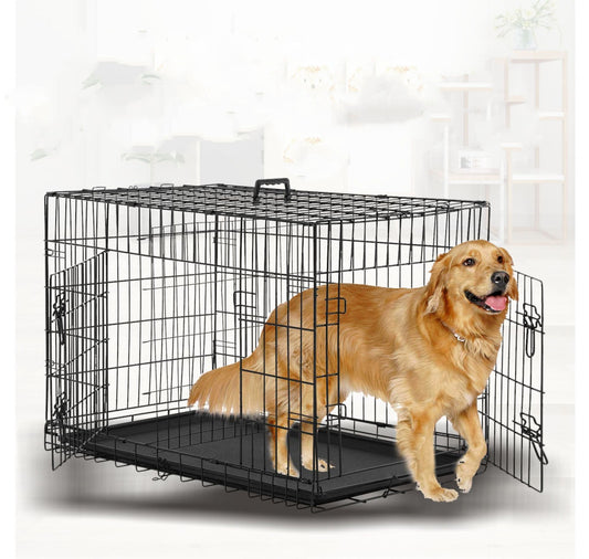 Large Pet Cage - Folding Wire Cat Labrador - The Pet Accessory Heaven