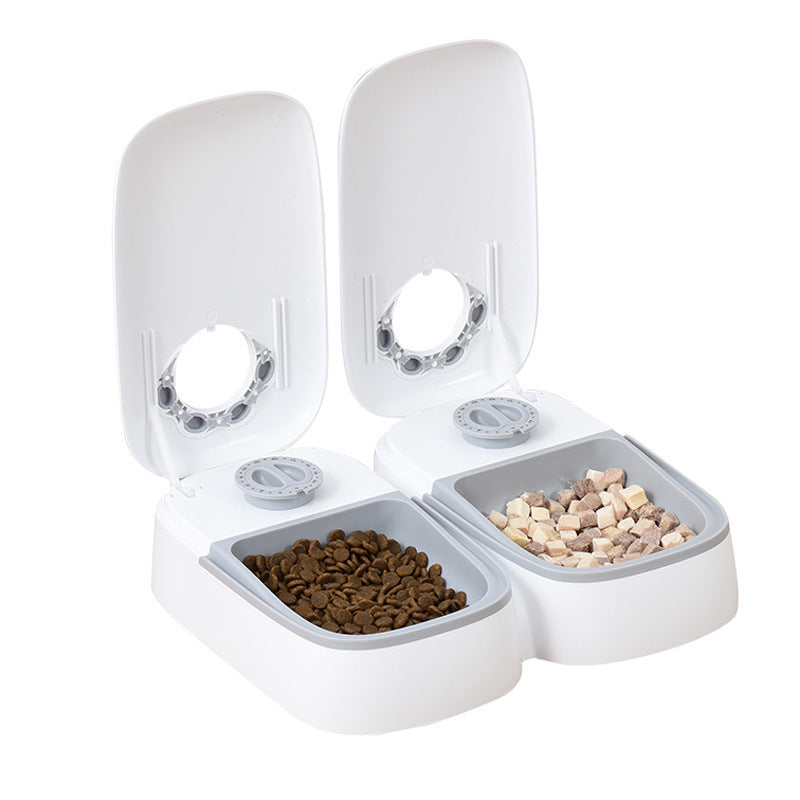 Automatic Cat Feeder – Double Meal Bowl – The Pet Accessory Heaven